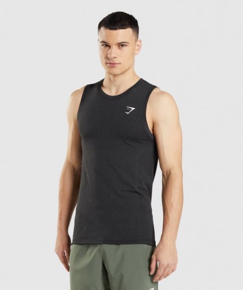 Men's Gymshark Vital Seamless Light Tanks Black | CA 53N106